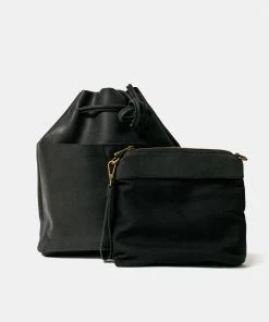 Cadine The Bucket Bag - Black Leather Bags