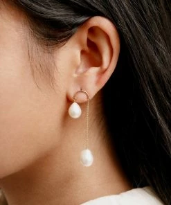 Cadine Jewellery Orchid Earrings - 14kt Solid Gold