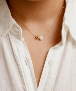 Cadine Jewellery Pompom Necklace - 14kt Solid Gold