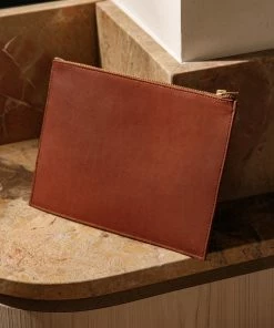 Cadine The Essential Pouch - Burgundy Leather Bags