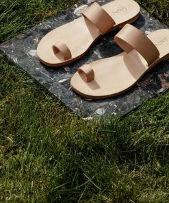 Cadine The Peekaboo Sandal - Natural Leather