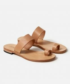 Cadine The Peekaboo Sandal - Natural Leather