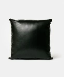 Cadine Cushion - Black Leather Home Goods