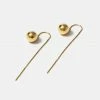 Cadine Allium Threader Earrings - 14kt Solid Gold