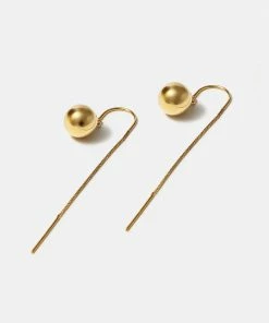 Cadine Allium Threader Earrings - 14kt Solid Gold