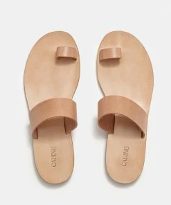 Cadine The Peekaboo Sandal - Natural Leather