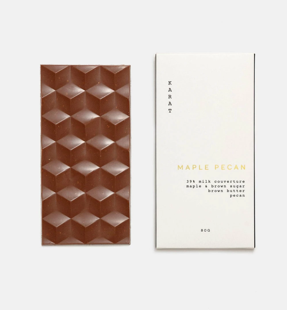 Karat Maple Pecan + Brown Butter Chocolate Bar EAT 1 Karat Maple Pecan + Brown Butter Chocolate Bar EAT