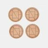 Cadine Home Goods Coasters (Set Of 4) - Natural Leather
