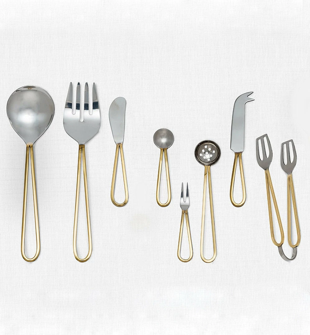 Abbott Home Goods Art Deco Salad Server (Pair) 2 Abbott Home Goods Art Deco Salad Server (Pair)