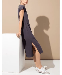 Cadine Clothing Alcove Tshirt Dress - Dark Grey