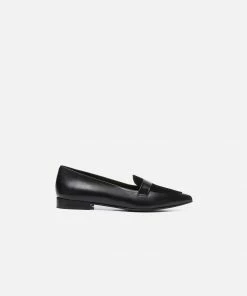 Flattered Alexandra Flats - Black Leather + Suede