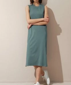 Cadine Frame Tshirt Dress - Greyish Green