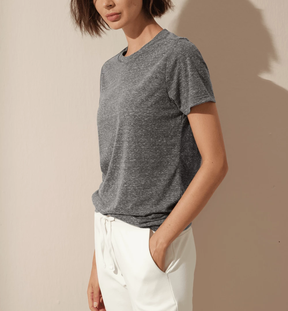 Cadine Hinge Tee - Grey Melange Clothing 3 Cadine Hinge Tee - Grey Melange Clothing