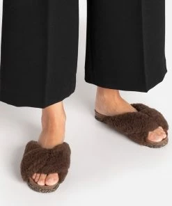 Flattered Footwear Lou Sandal - Brown Teddy