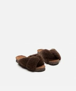 Flattered Footwear Lou Sandal - Brown Teddy