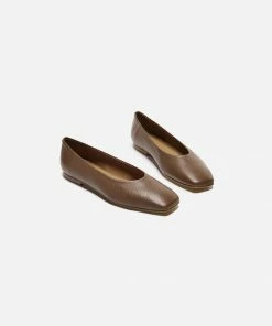 Flattered Nikki Flats - Brown Leather Footwear