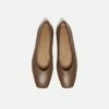 Flattered Nikki Flats - Brown Leather Footwear
