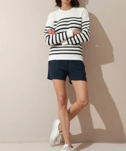 Cadine Clothing Sail Sweater - White / Navy Stripe