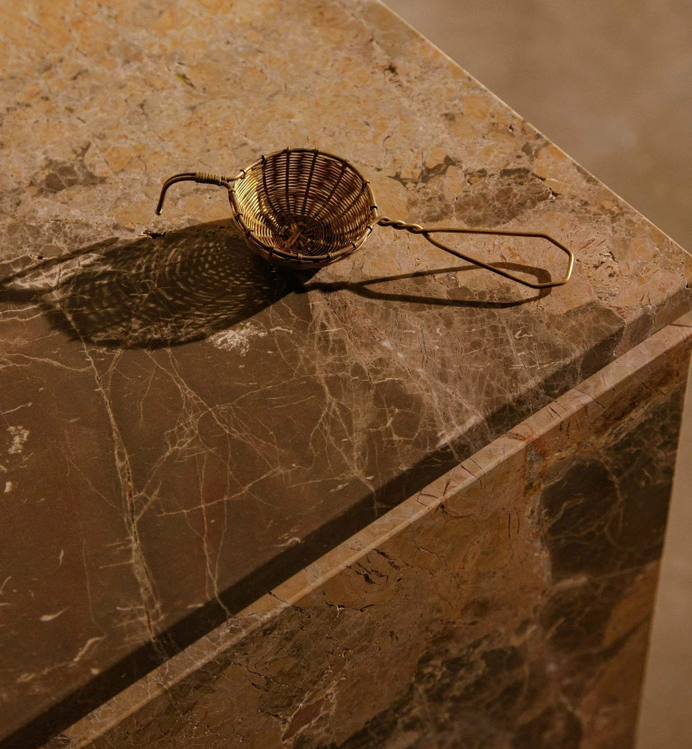 Bellocq Brass Tea Strainer Home Goods 3 Bellocq Brass Tea Strainer Home Goods