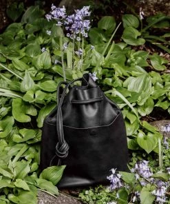Cadine The Bucket Bag - Black Leather Bags