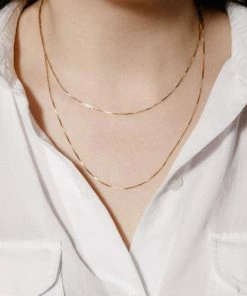 Cadine Boxwood Necklace - 14kt Solid Gold