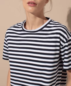 Cadine Dock Tee - Navy / White Stripe