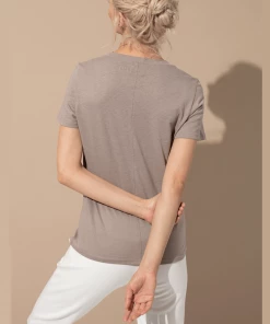 Cadine Hinge Tee - Taupe Clothing