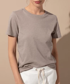 Cadine Hinge Tee - Taupe Clothing