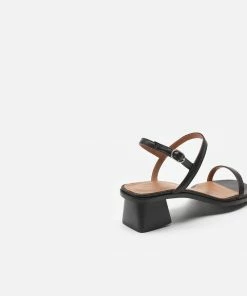 Flattered Juno Sandal - Black Leather Footwear