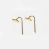 Cadine Amaryllis Threader Earrings - 14kt Solid Gold