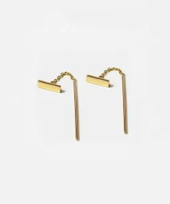 Cadine Amaryllis Threader Earrings - 14kt Solid Gold