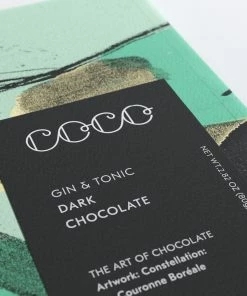 Coco Chocolatier EAT Gin & Tonic Dark Chocolate Bar