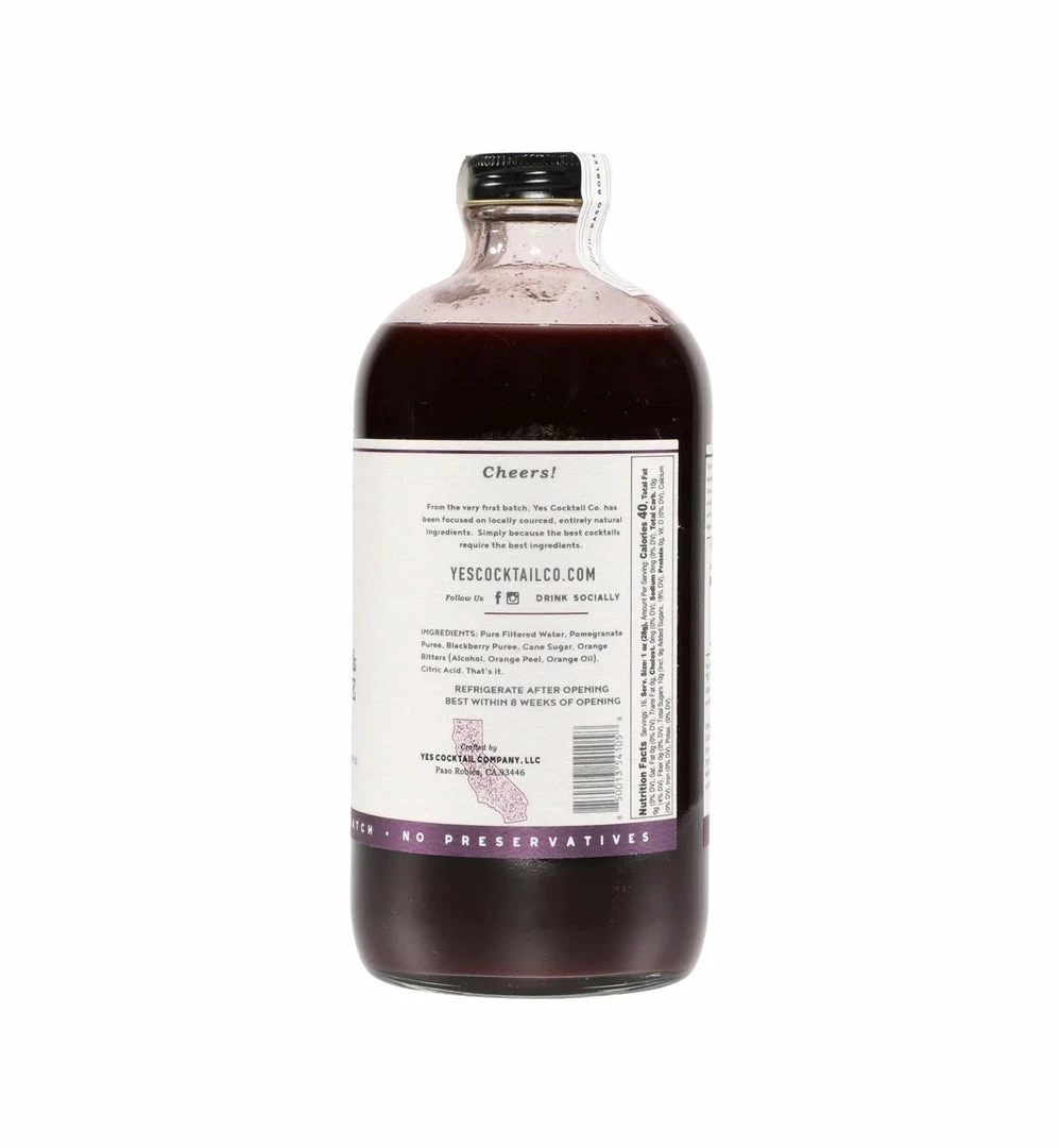 Yes Cocktail Co. Blackberry Pomegranate Cocktail Mixer EAT 5 Yes Cocktail Co. Blackberry Pomegranate Cocktail Mixer EAT