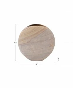 Cadine Luna Sandstone Vase - Natural