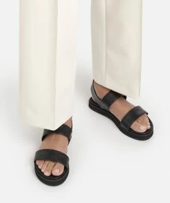 Flattered Lynn Sandal - Black Leather