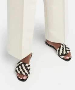 Flattered Footwear Minou Sandal - Black/White Leather