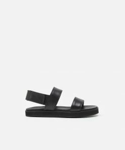 Flattered Lynn Sandal - Black Leather