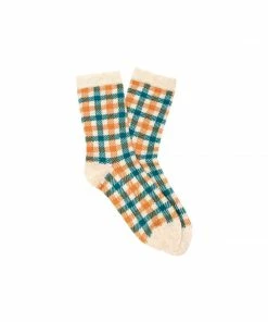 Cadine Women's Gingham Organic Cotton Sock