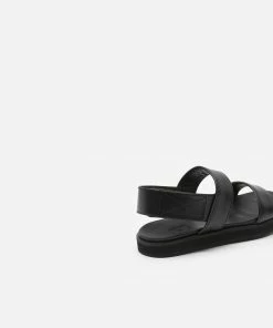 Flattered Lynn Sandal - Black Leather