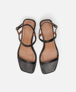 Flattered Juno Sandal - Black Leather Footwear