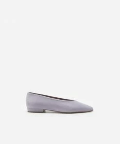 Flattered Uma Flats - Lavender Suede Leather Footwear