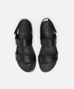 Flattered Lynn Sandal - Black Leather
