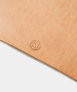 Cadine Desk Blotter Mat - Natural Leather