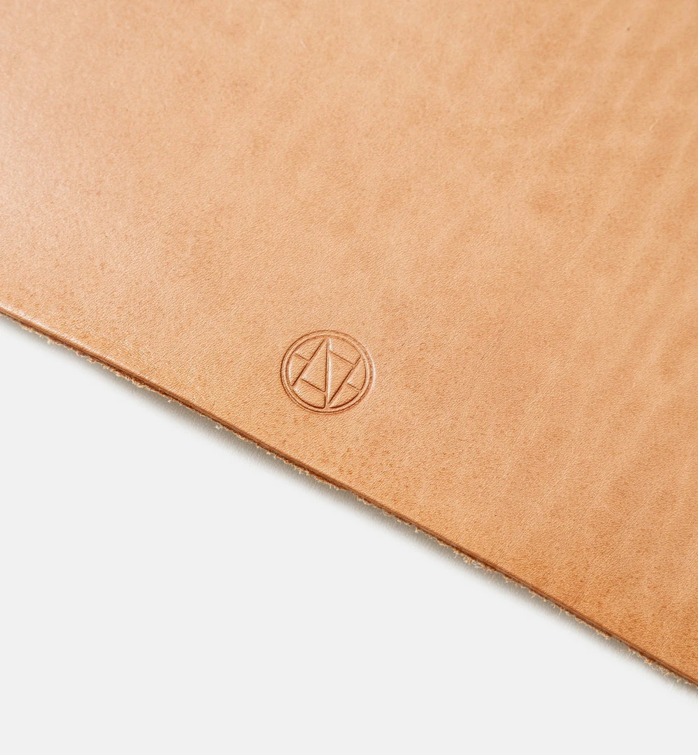 Cadine Desk Blotter Mat - Natural Leather 2 Cadine Desk Blotter Mat - Natural Leather