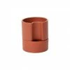 Cadine Hydra Self-Watering Ceramic Planter - Matte Cognac