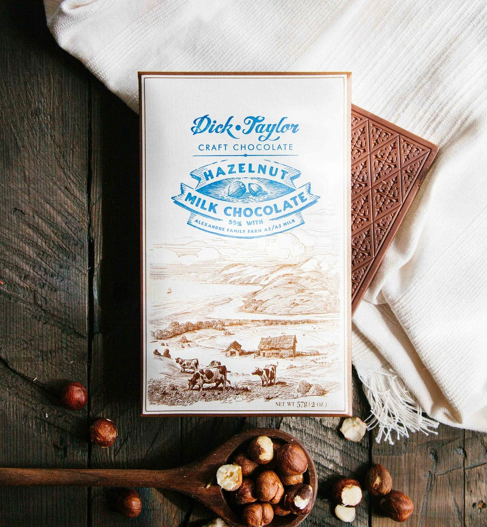 Dick Taylor Hazelnut Milk Chocolate Bar 2 Dick Taylor Hazelnut Milk Chocolate Bar