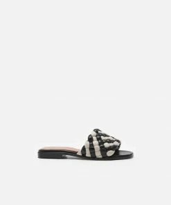 Flattered Footwear Minou Sandal - Black/White Leather