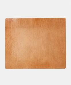 Cadine Desk Blotter Mat - Natural Leather