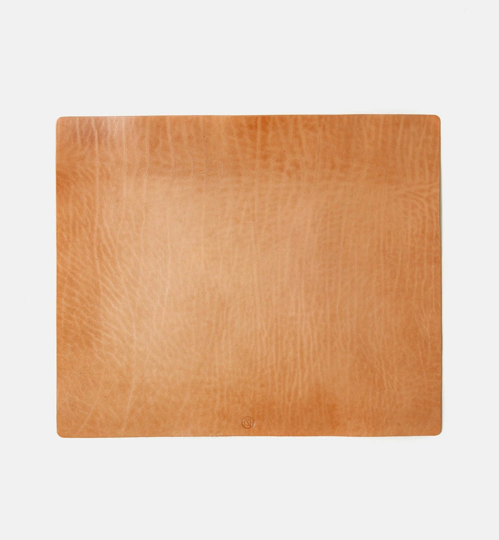 Cadine Desk Blotter Mat - Natural Leather 1 Cadine Desk Blotter Mat - Natural Leather