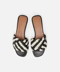 Flattered Footwear Minou Sandal - Black/White Leather